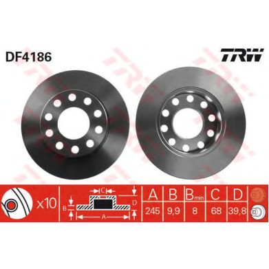Kočioni disk TRW DF4186