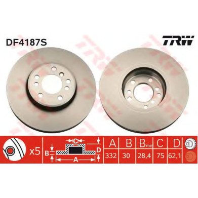 Kočioni disk TRW DF4187S