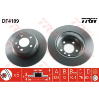 Kočioni disk TRW DF4189