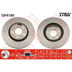 Kočioni disk TRW DF4190