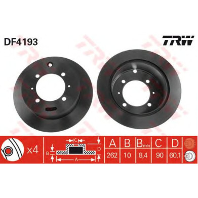 Kočioni disk TRW DF4193