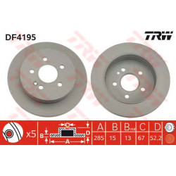 Kočioni disk TRW DF4195