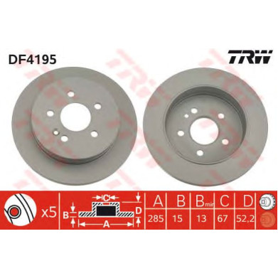 Kočioni disk TRW DF4195