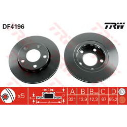 Kočioni disk TRW DF4196