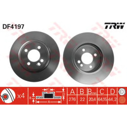 Kočioni disk TRW DF4197