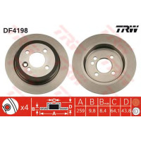 Kočioni disk TRW DF4198