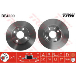 Kočioni disk TRW DF4200
