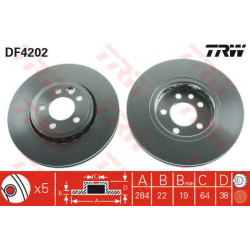 Kočioni disk TRW DF4202