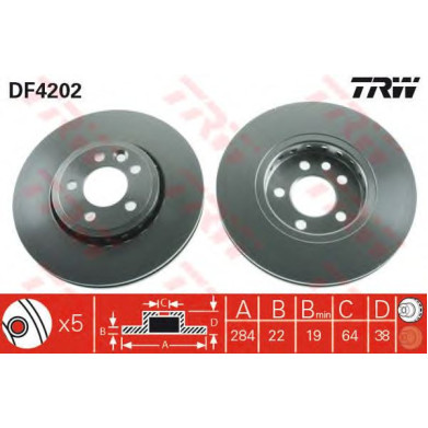Kočioni disk TRW DF4202