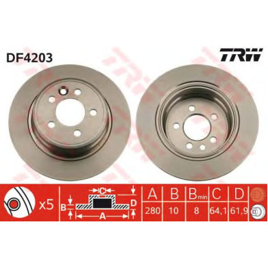 Kočioni disk TRW DF4203