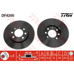 Kočioni disk TRW DF4205