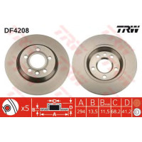 Kočioni disk TRW DF4208