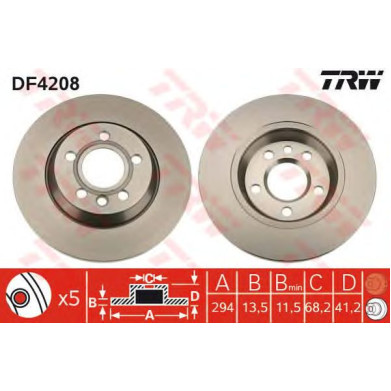 Kočioni disk TRW DF4208
