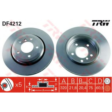 Kočioni disk TRW DF4212