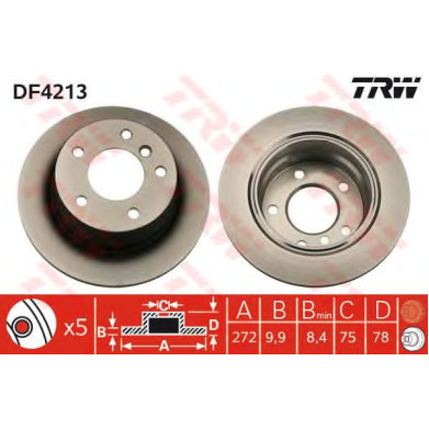 Kočioni disk TRW DF4213