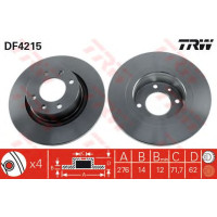 Kočioni disk TRW DF4215