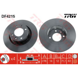 Kočioni disk TRW DF4215