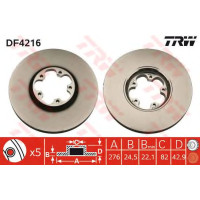 Kočioni disk TRW DF4216