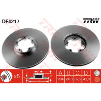Kočioni disk TRW DF4217