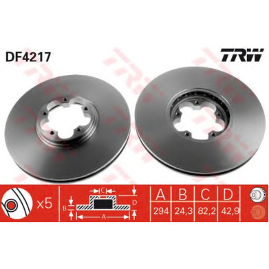Kočioni disk TRW DF4217