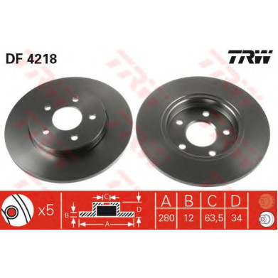 Kočioni disk TRW DF4218