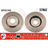Kočioni disk TRW DF4219S