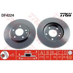 Kočioni disk TRW DF4224