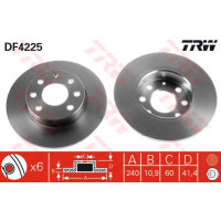 Kočioni disk TRW DF4225