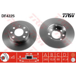 Kočioni disk TRW DF4225