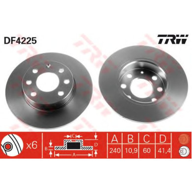 Kočioni disk TRW DF4225