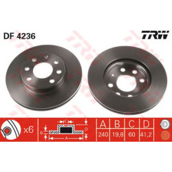 Kočioni disk TRW DF4236