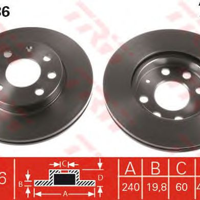 Kočioni disk TRW DF4236