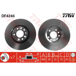 Kočioni disk TRW DF4246