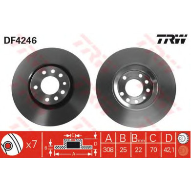 Kočioni disk TRW DF4246