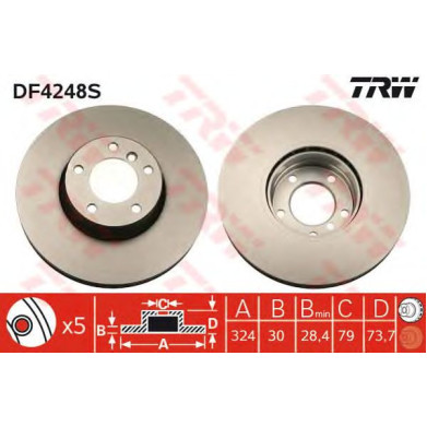 Kočioni disk TRW DF4248S