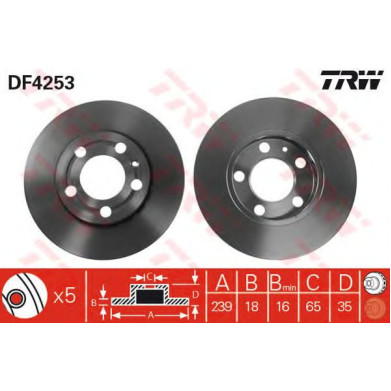Kočioni disk TRW DF4253