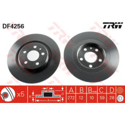 Kočioni disk TRW DF4256