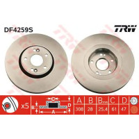 Kočioni disk TRW DF4259S
