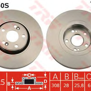 Kočioni disk TRW DF4260S