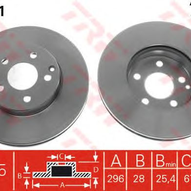 Kočioni disk TRW DF4261