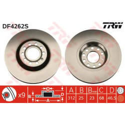 Kočioni disk TRW DF4262S