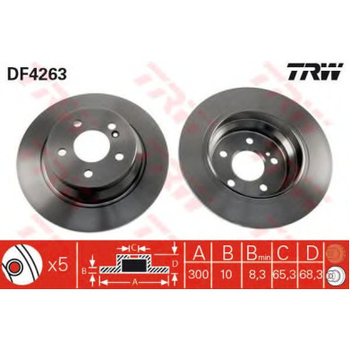 Kočioni disk TRW DF4263