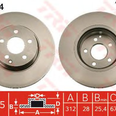 Kočioni disk TRW DF4264