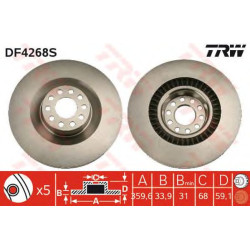 Kočioni disk TRW DF4268S