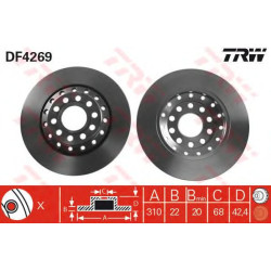 Kočioni disk TRW DF4269