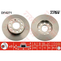 Kočioni disk TRW DF4271