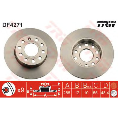 Kočioni disk TRW DF4271