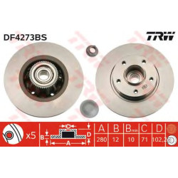 Kočioni disk s ležajem TRW DF4273BS