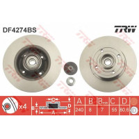 Kočioni disk s ležajem TRW DF4274BS