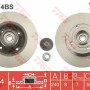 Kočioni disk s ležajem TRW DF4274BS
